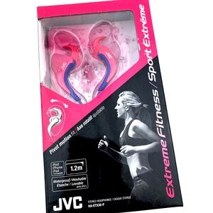 JVC Stereo Headphones Extreme Fitness Sport Waterproof Washable Adjustable Women